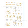 Bride wedding single party tattoo sticker European and American wedding party Team BRide to be be be be bens hot gold sticker