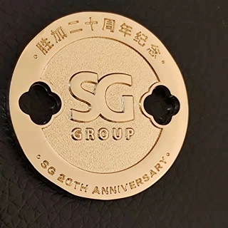 金属纪念币纯铜24K金纪念盘定做企业周年双面币定制圆盘商务