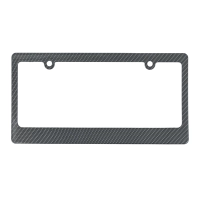 License plate holder/license plate holder Standard White Plastic Carbon Pattern