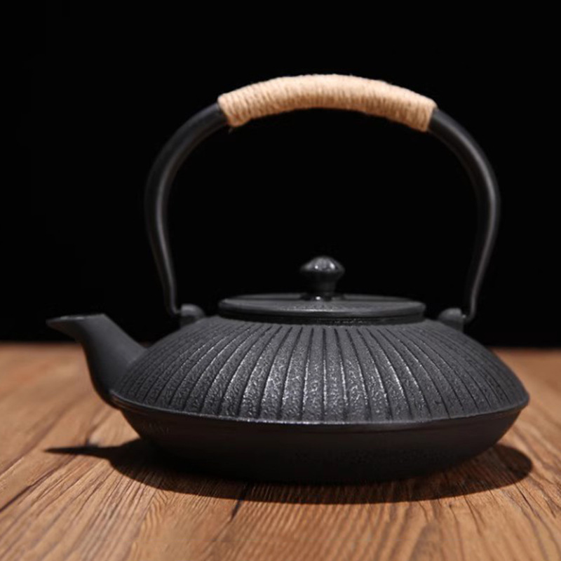 Diangtang olla de hierro fundido japonés peonía tetera hirviendo cerdo olla de hierro juego de té sin recubrimiento fábrica al por mayor