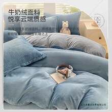 2025新加厚牛奶绒被套单件冬天珊瑚绒双面毛绒被罩加绒被单人学生