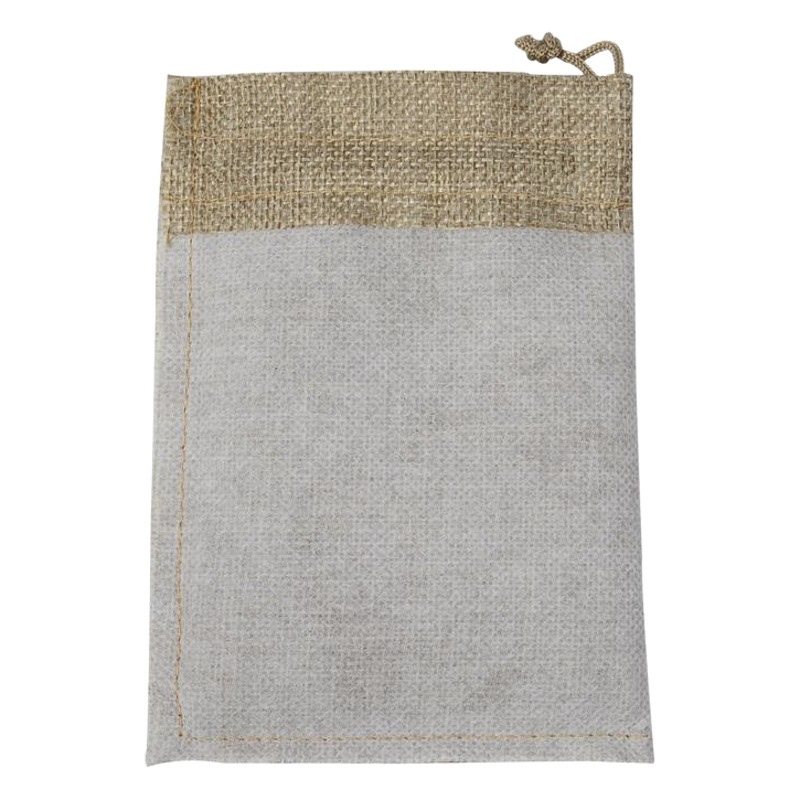 Bolsa de lino con cordón peine café jabón joyería artesanal caja de regalo bolsa de lino de imitación caramelo de navidad bolsa de lino con cordón