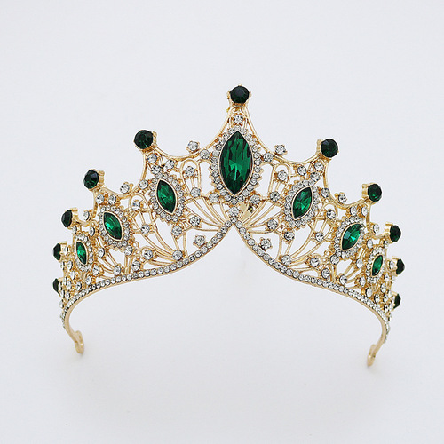 Hot Selling Crystal Diamond Bridal Wedding Hair Tiara Birthday Tiara Hair Accessories Prom Crown Car Show Performance Headband