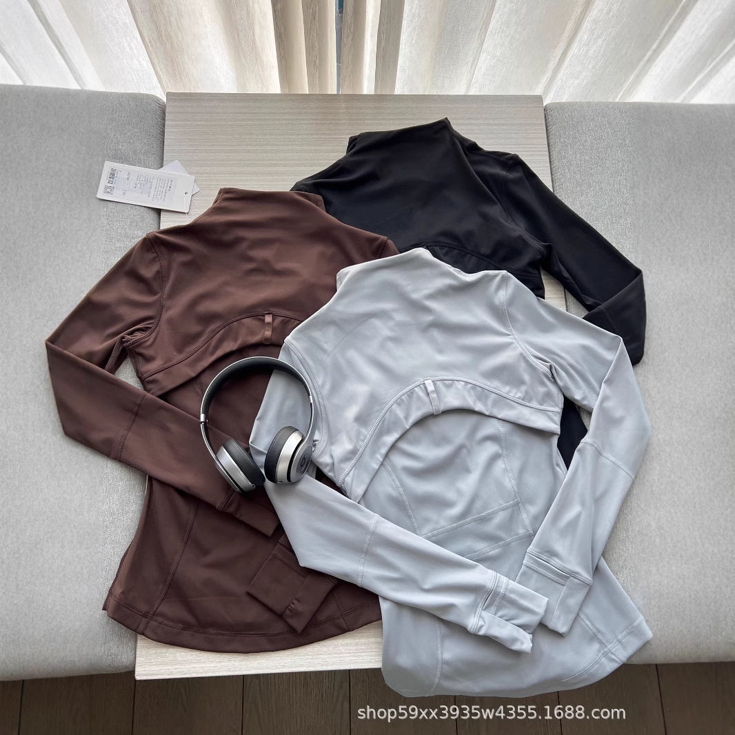 define Collar Jacket Lulu Same Fitness Yoga Jacket Women's Casual Outdoor Sports Slim Top