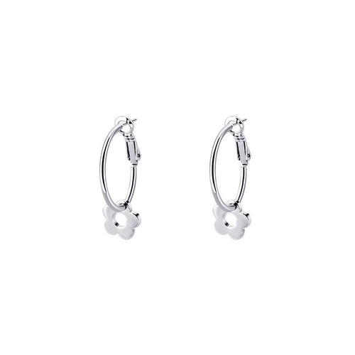 Minimalist style silver hoop earrings  new trendy cool style earrings studs and buckles exaggerated temperament earrings earrings