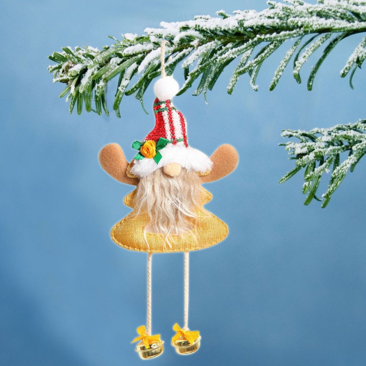 Tela transfronteriza Santa Claus Colgante Disposición de escenas navideñas Colgante de árbol de Navidad Decoración de Navidad Colgante