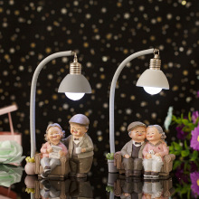 爱相伴小夜灯老头老太结婚纪念日装饰摆件情侣情人节礼物创意礼品