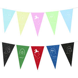 小彩旗三角串旗批发涤纶工地开业布置场地广告活动墨西哥圣诞跨境