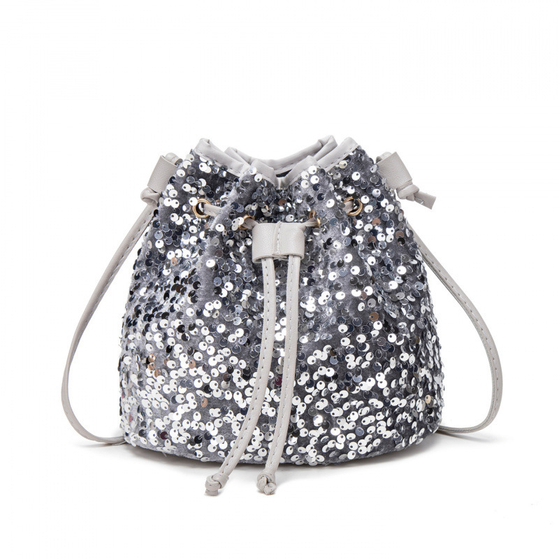 Bolso de moda de sequilla en línea 2025 otoño nuevo estilo versátil bolso de hombro mochila coreano bolso de cubo