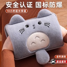 热水袋充电式防爆毛绒可爱暖宝宝女生用可拆洗暖手宝男取暖电热