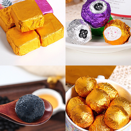 Black sesame ball wrapping paper, golden tinfoil sheet for wrapping chocolate, food grade tinfoil paper, aluminum foil paper, candy wrapper