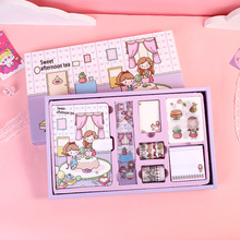 安妮手賬本批發可愛禮盒套裝學生禮物手帳卡通兒童盲盒貼紙禮品