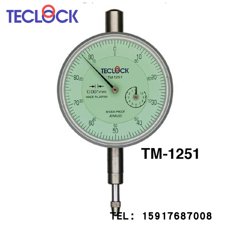 原装进口日本得乐TECLOCK百分表 TM-1251 TM-1251f