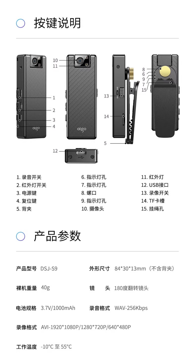 Patriot Sports Camera Recorder Hd Chest Camera with Electric Motorcycle Driving Video Shen Peihui