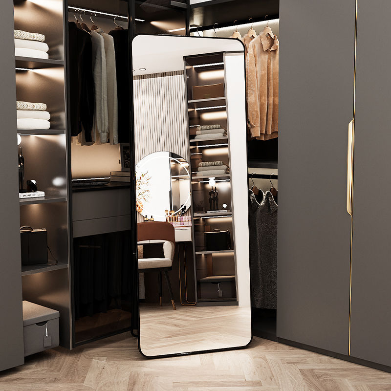 Mirror dressing mirror floor-standing home wall-mounted wall-mounted girls' bedroom full-length mirror Internet celebrity wall-mounted dormitory fitting mirror