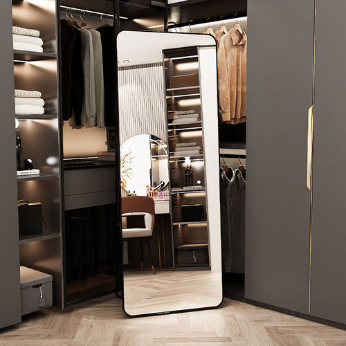 Mirror dressing mirror floor-standing home wall-mounted wall-mounted girls' bedroom full-length mirror Internet celebrity wall-mounted dormitory fitting mirror