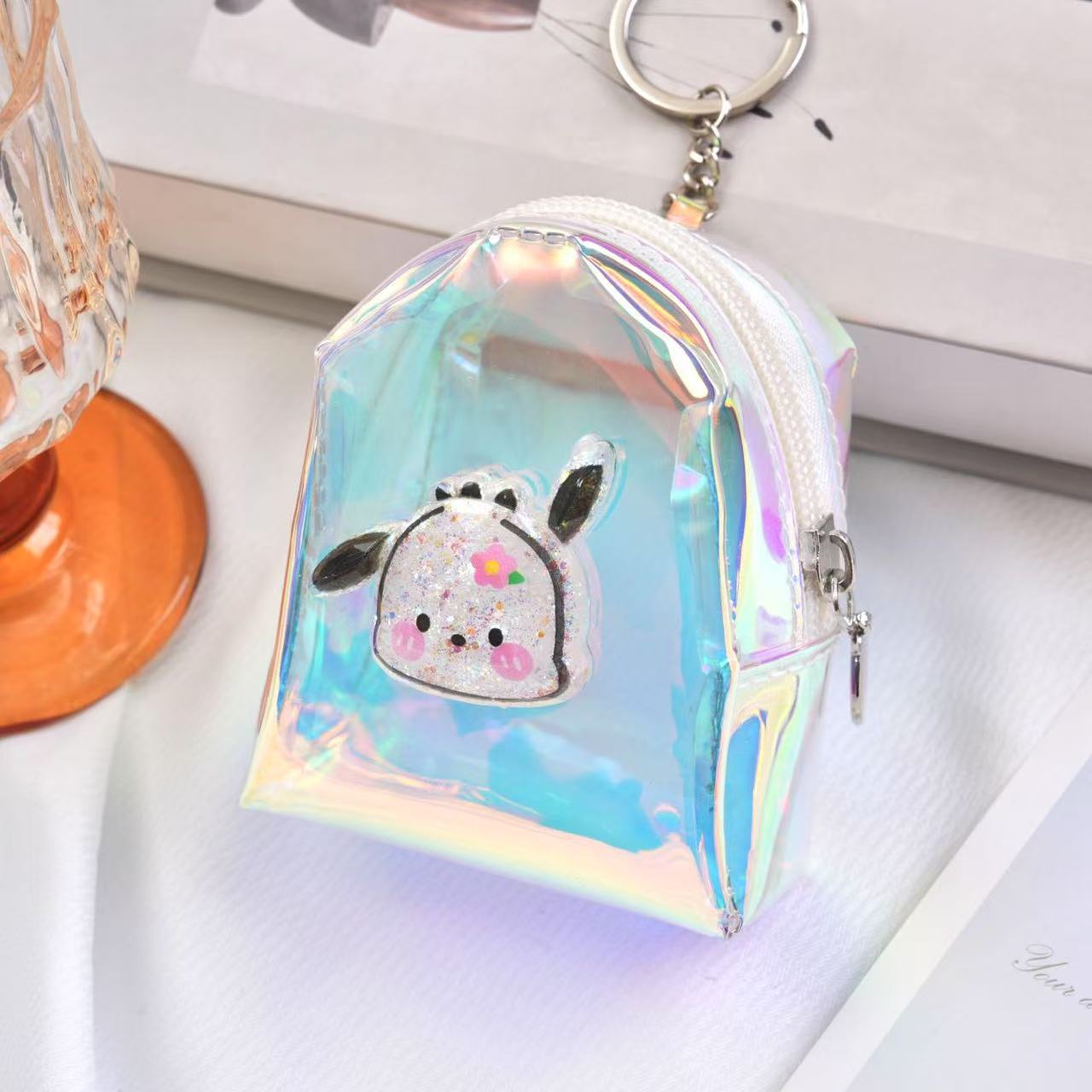 Monedero transparente estilo jelly, mini