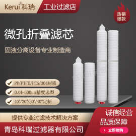 聚醚砜滤芯生物化工科技除菌抑菌精细滤芯过滤PES折叠滤芯