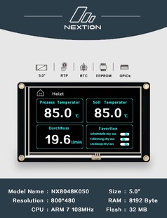 ȫ��Nextion NX8048K050 5���˙C��������HMI������Ӣ�Ĺٷ�����