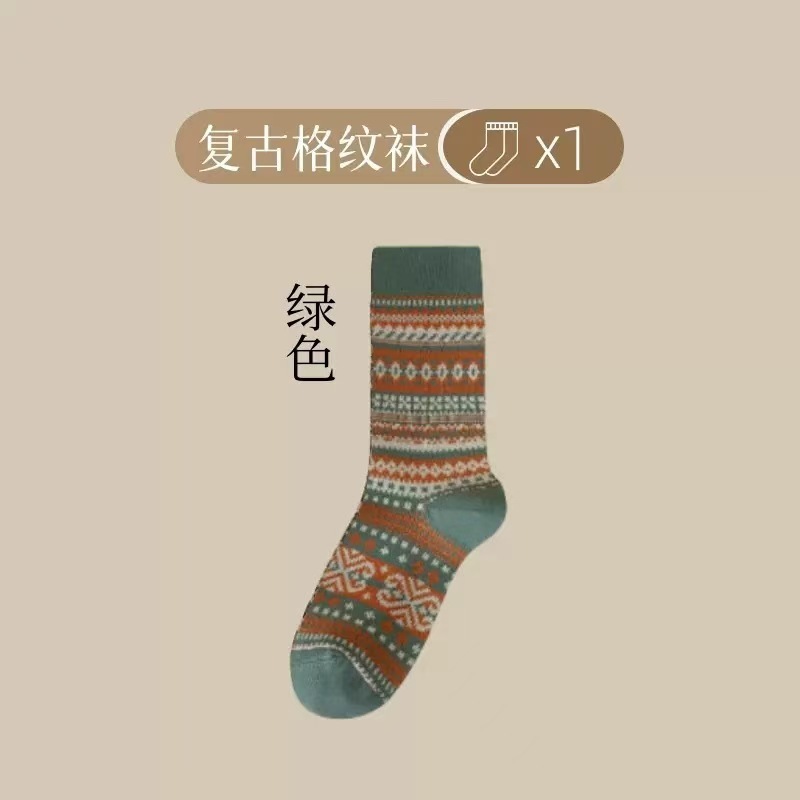 美拉德冬款加厚美式堆堆袜秋冬季民族风厚袜森系中筒复古女袜批发|undefined