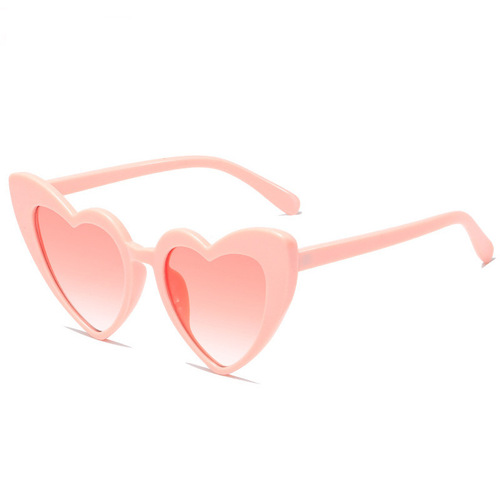 New love ladies heart-shaped sunglasses peach heart large frame sunglasses soft girl Harajuku fashion big face slimming glasses