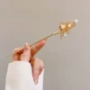 Golden Chinese hairpin pearl
