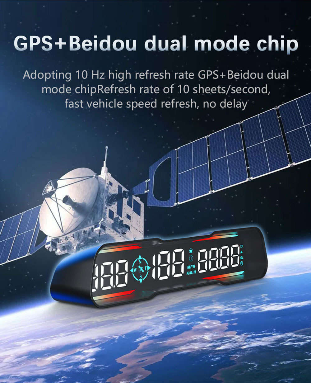 Car-mounted HUD head-up display, universal for cars, with Beidou GPS speedometer, multifunctional, high-definition, traditional Chinese, Hong Kong and Taiwan
