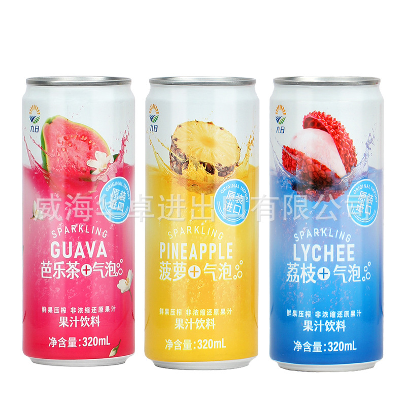 Nine Days Ice Zui Pineapple Flavored Sparkling Juice Drink Contains 65% Nfc Guava Tea Flavored Lychee Flavored Sparkling Juice Drink 5