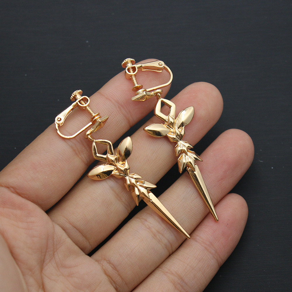 Star Rail Jiki Cos Earring, Two-Dimensional Game Peripheral, Honkai Jiki Same Style Earring Clips