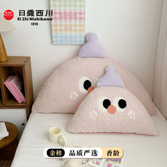 【香龄优品】ins风卡通可爱羊羔绒半圆软绵绵系列毛巾绣抱枕靠枕