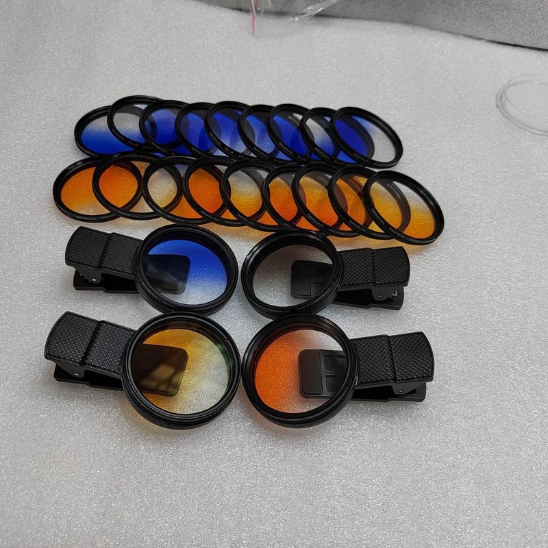 工場直接供給 52 ミリメートルラウンド携帯電話写真ユニバーサルグラデーションフィルター写真一眼レフカメラサンセットミラー|undefined