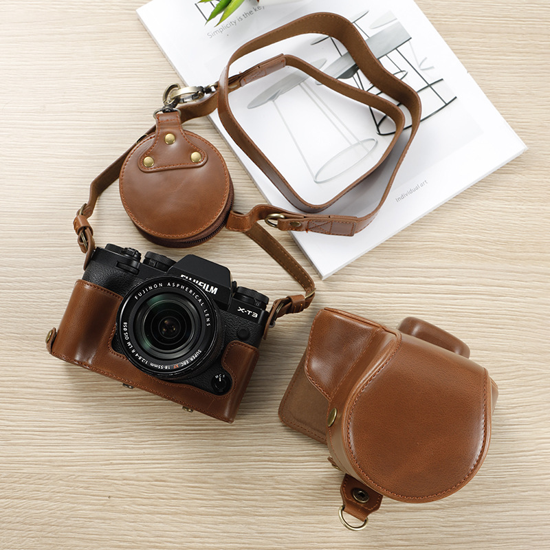 (2개) 후지 XS10 카메라 가방 XT10 XT20 XT30 XT200 XT3 XT4 XT2 보호 가죽 케이스 마이크로 싱글