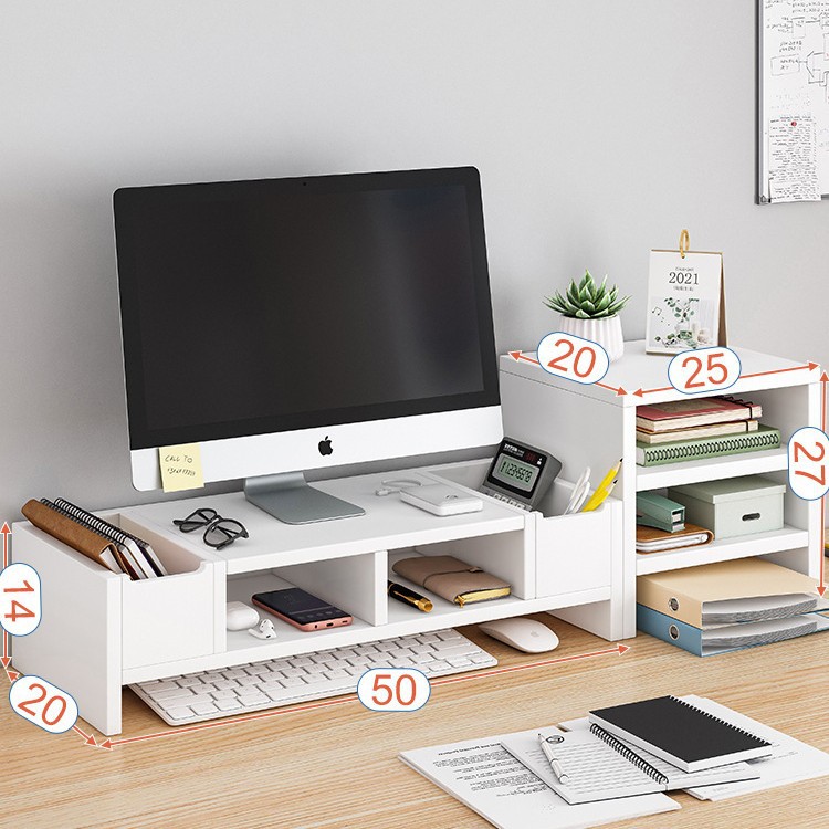 Soporte de elevación de computadora Soporte de soporte de monitor Base de elevación Estante de almacenamiento de escritorio de escritorio Estante de escritorio