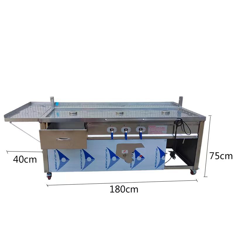 horno de vapor de tres agujeros de carbón comercial de gas de desayuno eléctrico de pan al vapor de aislamiento de calor horno de vapor de cuatro agujeros máquina de pan al vapor de mesa de venta
