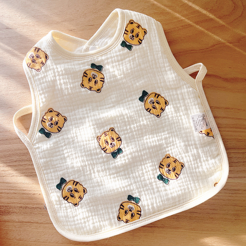 Babecera de algodón para bebés y bebés, toalla de saliva impermeable, toalla de almohadilla de leche anti-vomitación, bolsillo de comida, otoño y invierno