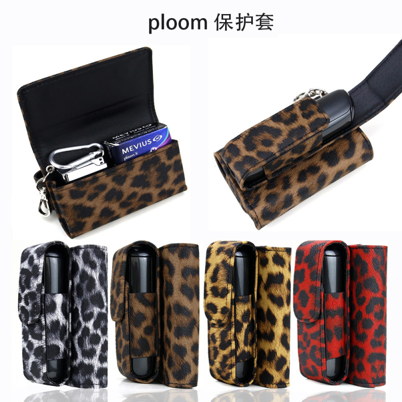 适用于ploom aura新款豹纹便携烟盒保护套 ploom aura复古收纳包|undefined