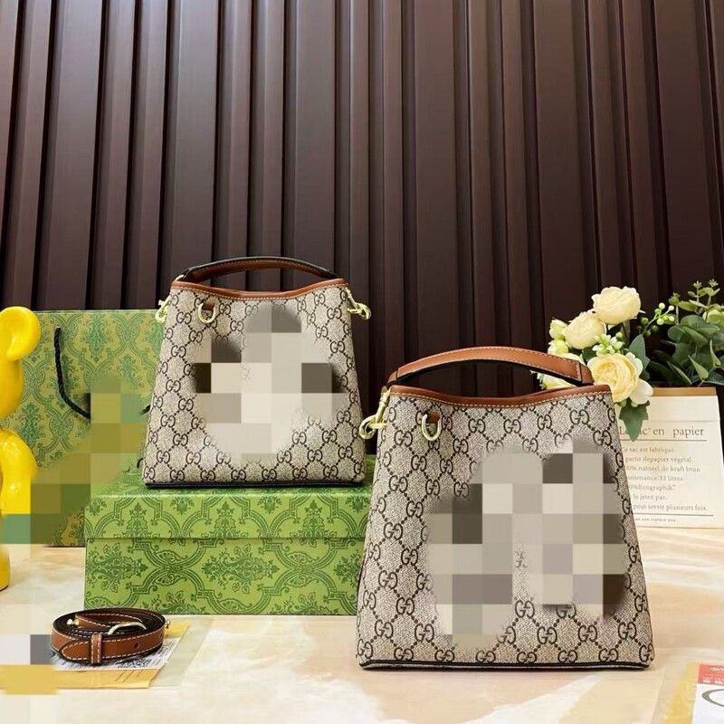 25 New Emblem Series Small Bucket Bag Gucci Shoulder Crossbody Women's Handbag Export Cross-Border