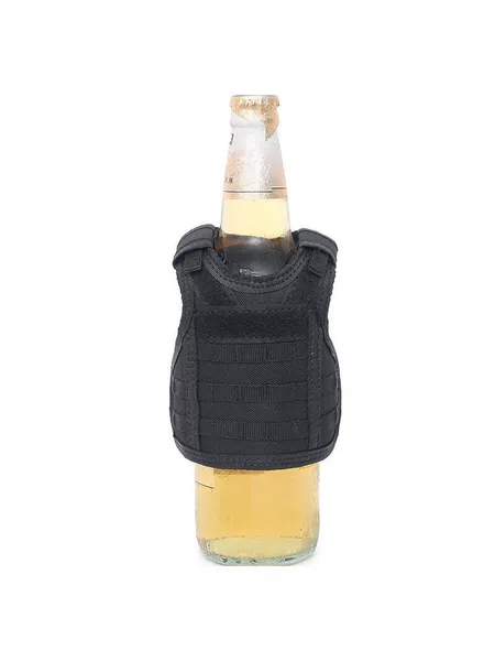 Tactical camouflage beer bottle cover, outdoor military fan anti-fall cold-keeping cup cover, diving material multi-functional beverage protective cover