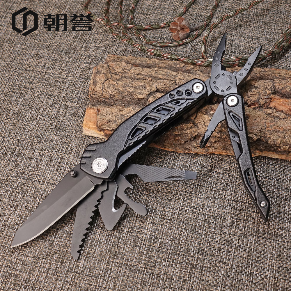 亚马逊爆款户外多功能折叠刀钳 便携式多功能组合打火石折刀割刀