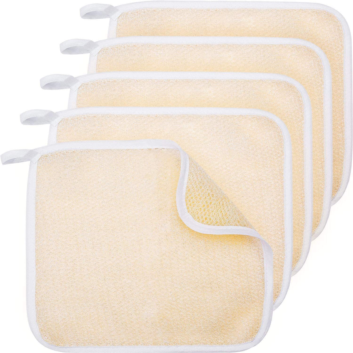 Double-sided exfoliating nylon towel