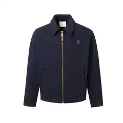Authentic MIU Miu 25S Fall/Winter New Letter Embroidered Air Layer Zip Jacket Outerwear Unisex
