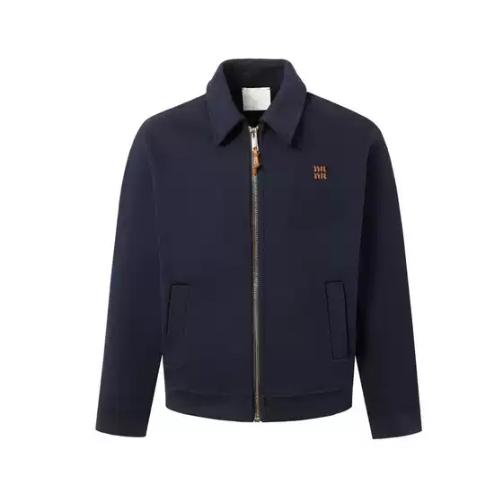 Authentic MIU Miu 25S Fall/Winter New Letter Embroidered Air Layer Zip Jacket Outerwear Unisex