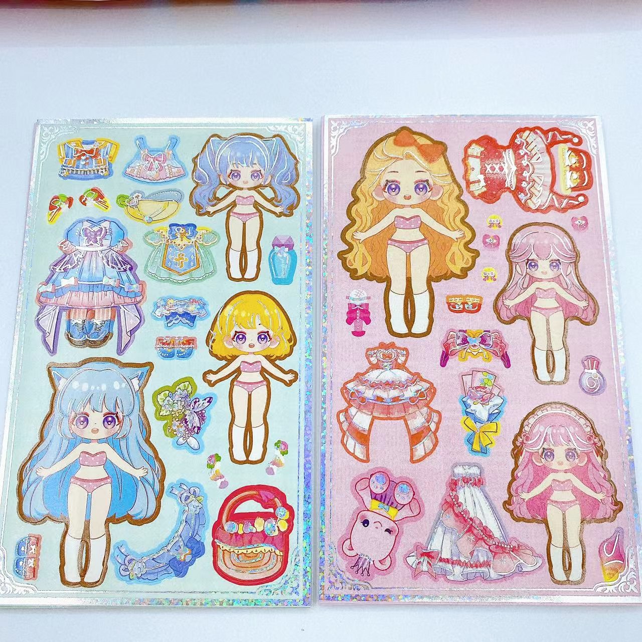Juguetes para niños pegatinas divertidas lindas pegatinas chicas diy hechas a mano 15 en la princesa escenas de vestuario