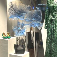 仿真花婚礼成品现场路引花美陈布置装饰道具丝网台橱窗布置纱花