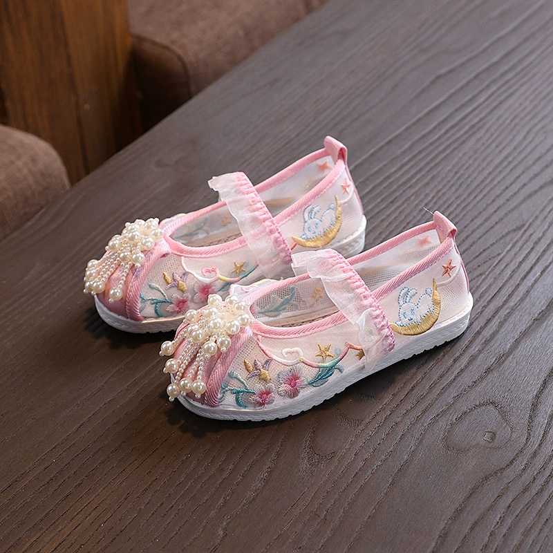 Summer Hanfu, children's footwear, mesh sandals, factory direct supply, Chinese style