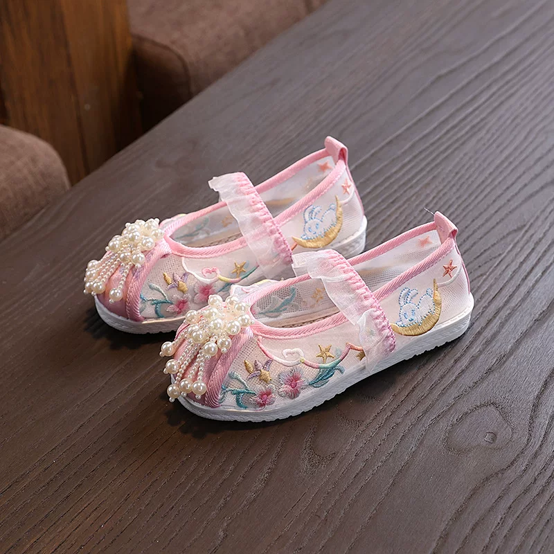 Summer Hanfu, children's footwear, mesh sandals, factory direct supply, Chinese style