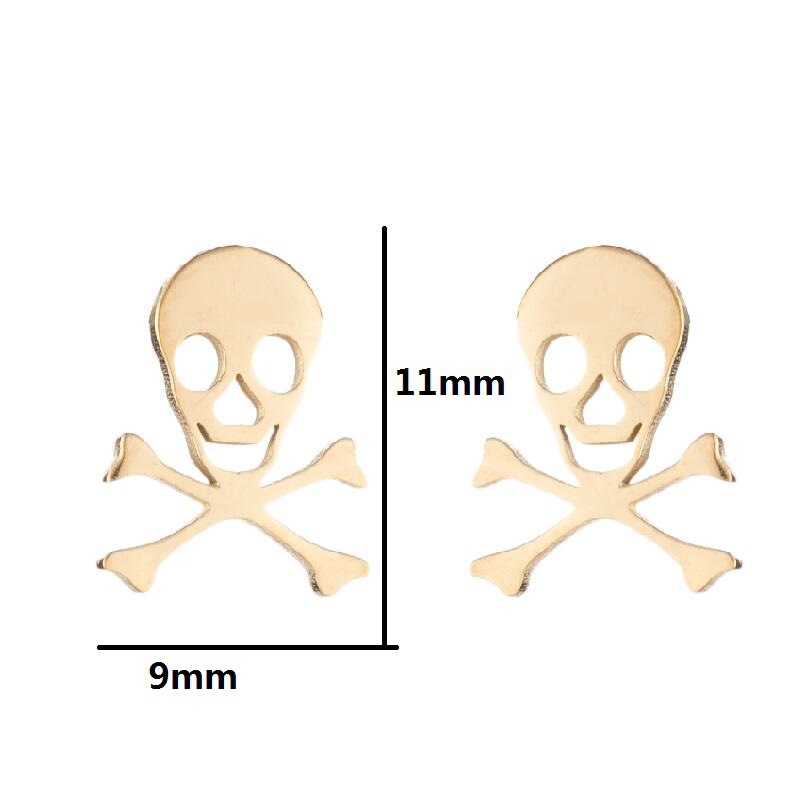 Fashion Style PVD Coated 18K Gold Real Gold Plated Geometric 304 Stainless Steel Fashion Waterproof Non Tarnish Ear Studs