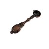 Retro spoon, metal handle, copper seal with accessories, European style, handmade