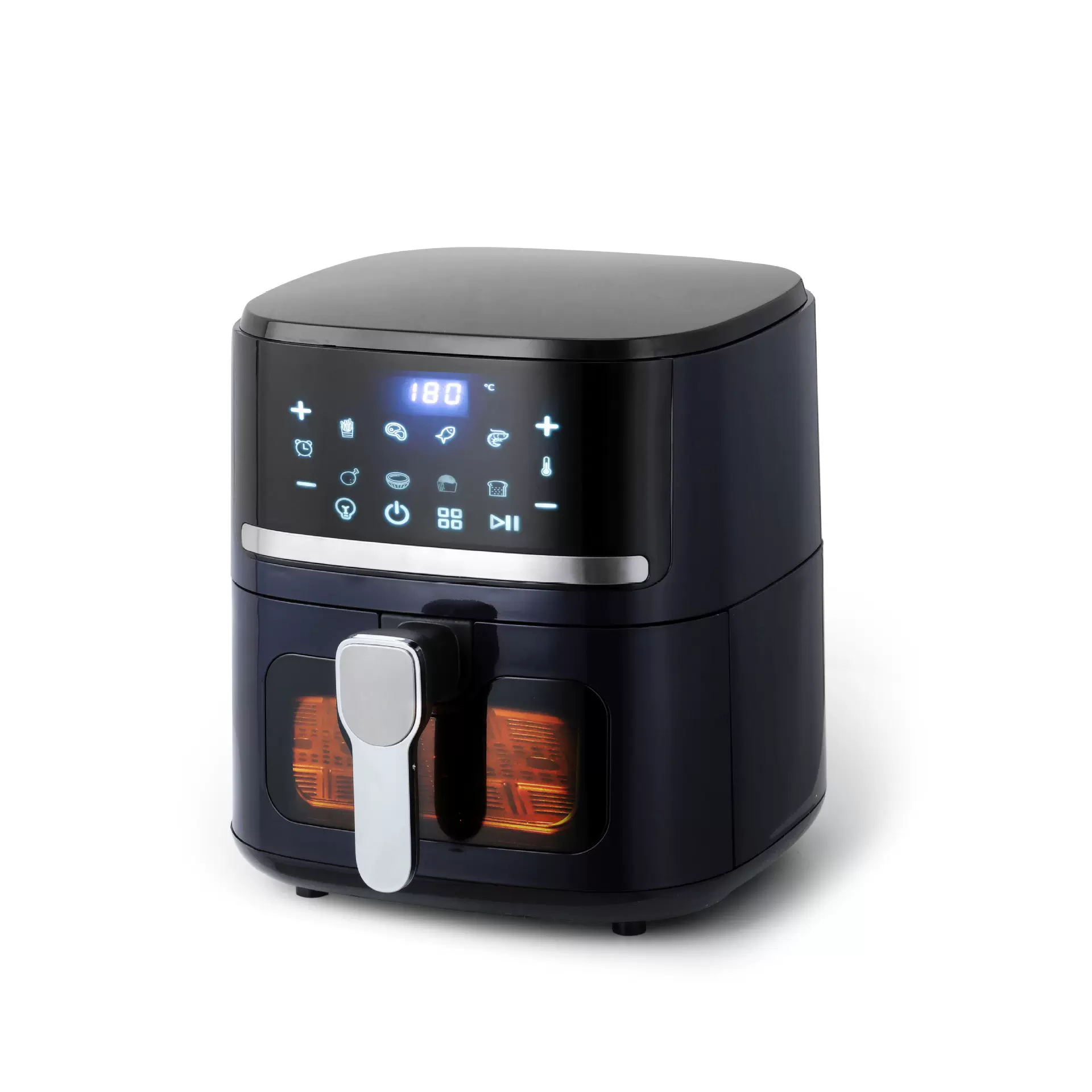 新款6L大容量内胆空气炸锅LCD显示家用多功能煎炸锅旋钮薯条机