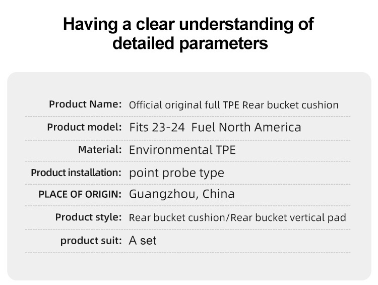 Suitable for Ford Ford Series Car Trunk Mat Tpe Fully Environmentally Friendly Trunk Mat Rear Bucket Mat Backrest Mat